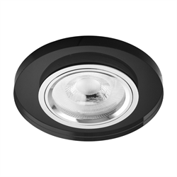 Nevo Sıva Altı Cam Spot Siyah ND500