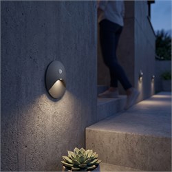 Nevo Sıva Altı Dış Mekan Sensörlü Duvar Armatürü Siyah NW306-1