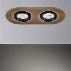 Nevo Sıva Altı İkili Led Spot Eskitme Siyah ND310-2