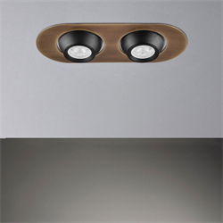 Nevo Sıva Altı İkili Led Spot Eskitme Siyah ND330-2