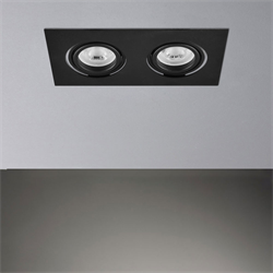 Nevo Sıva Altı İkili Led Spot Siyah ND315-2