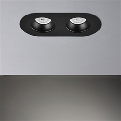 Nevo Sıva Altı İkili Led Spot Siyah ND311-2