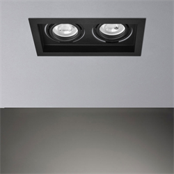 Nevo Sıva Altı İkili Led Spot Siyah ND320-2