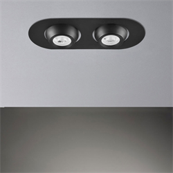 Nevo Sıva Altı İkili Led Spot Siyah ND330-2