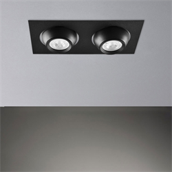 Nevo Sıva Altı İkili Led Spot Siyah ND335-2