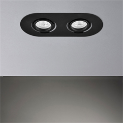 Nevo Sıva Altı İkili Led Spot Siyah ND310-2