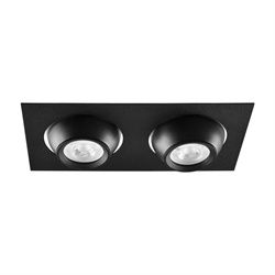 Nevo Sıva Altı İkili Led Spot Siyah ND335-2