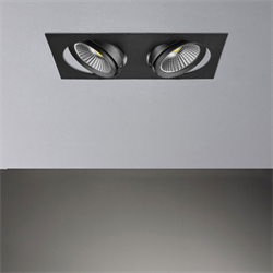 Nevo Sıva Altı İkili Led Spot Siyah ND260-2