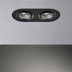 Nevo Sıva Altı İkili Led Spot Siyah ND295-2