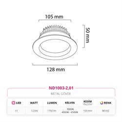 Nevo Sıva Altı Led Spot Beyaz ND1003-2