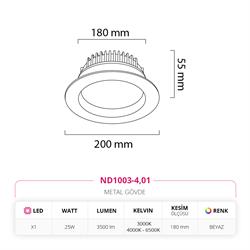 Nevo Sıva Altı Led Spot Beyaz ND1003-4