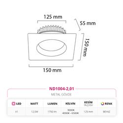 Nevo Sıva Altı Led Spot Beyaz ND1004-2