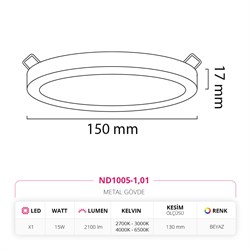 Nevo Sıva Altı Led Spot Beyaz ND1005-1
