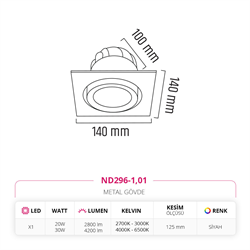 Nevo Sıva Altı Led Spot Beyaz ND296-1