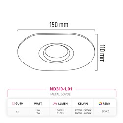 Nevo Sıva Altı Led Spot Beyaz ND310-1