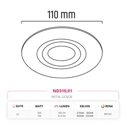 Nevo Sıva Altı Led Spot Beyaz ND310