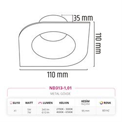 Nevo Sıva Altı Led Spot Beyaz ND313-1
