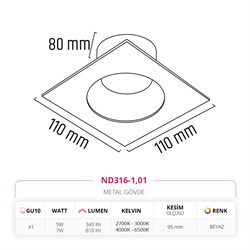 Nevo Sıva Altı Led Spot Beyaz ND316-1