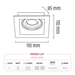 Nevo Sıva Altı Led Spot Beyaz ND320-1