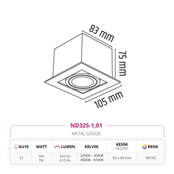 Nevo Sıva Altı Led Spot Beyaz ND325-1