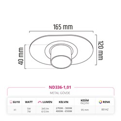 Nevo Sıva Altı Led Spot Beyaz ND336-1