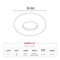 Nevo Sıva Altı LED Spot Beyaz ND400-1