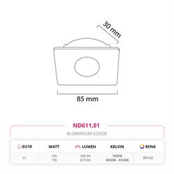 Nevo Sıva Altı Led Spot Beyaz ND611