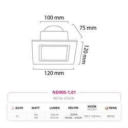 Nevo Sıva Altı Led Spot Beyaz ND905-1