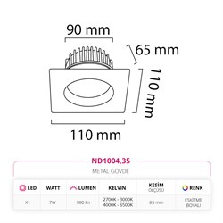 Nevo Sıva Altı Led Spot Eskitme Boyalı ND1004