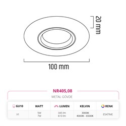 Nevo Sıva Altı LED Spot Eskitme ND405