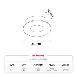 Nevo Sıva Altı Led Spot Eskitme ND610