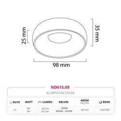 Nevo Sıva Altı Led Spot Eskitme ND615
