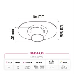 Nevo Sıva Altı Led Spot Eskitme Siyah ND336-1
