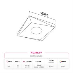 Nevo Sıva Altı Led Spot Gold ND346