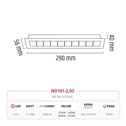 Nevo Sıva Altı Led Spot Siyah ND101-2