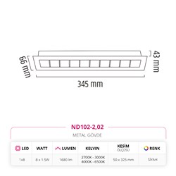 Nevo Sıva Altı Led Spot Siyah ND102-2
