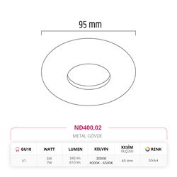 Nevo Sıva Altı LED Spot Siyah ND400-1