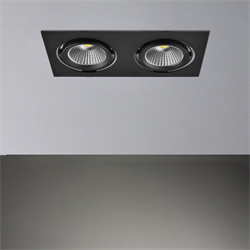 Nevo Sıva Altı İkili Led Spot Siyah ND296-2