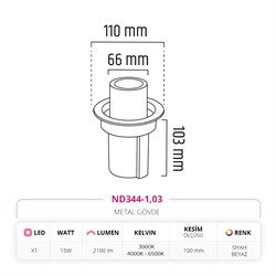 Nevo Sıva Altı Salyangoz Led Spot Beyaz ND344-1