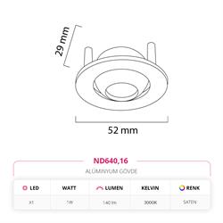 Nevo Sıva Altı Yıldız Spot Saten ND640