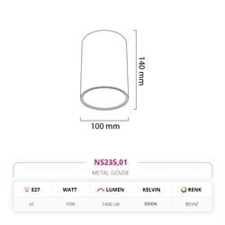 Nevo Sıva Üstü Led Spot Beyaz NS235