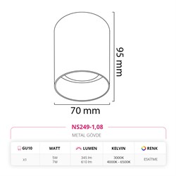 Nevo Sıva üstü Led Spot Eskitme NS249-1