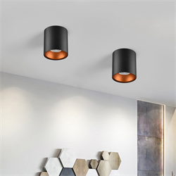 Nevo Sıva Üstü Led Spot Siyah Portakal NS238