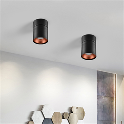 Nevo Sıva Üstü Led Spot Siyah Bakır NS242-2