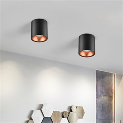 Nevo Sıva Üstü Led Spot Siyah Bakır NS238