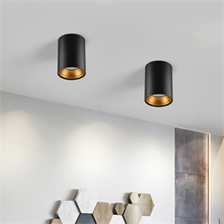 Nevo Sıva Üstü Led Spot Siyah Gold NS238-1