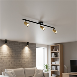 Nevo Sıva Üstü Üçlü Led Spot Siyah Eskitme NS171-3