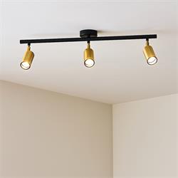Nevo Sıva Üstü Üçlü Led Spot Siyah Eskitme NS171-3