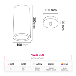 Nevo Tekli Led Sarkıt Siyah Portakal NS236-3