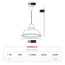 Nevo Tekli Sarkıt Beyaz NS2063